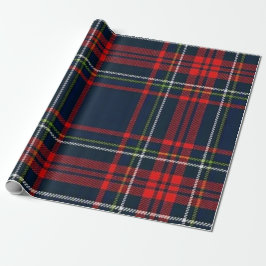 Weihnachts-Marine-Karomuster Geschenkpapier