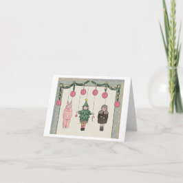 Weihnachts-Marionetten-Faltkarte Karte