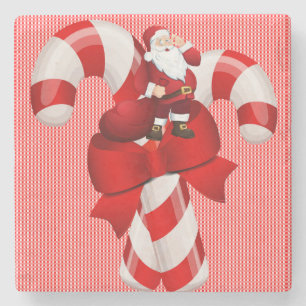 Weihnachts-Marmorstein-Untersetzer, Santa Steinuntersetzer
