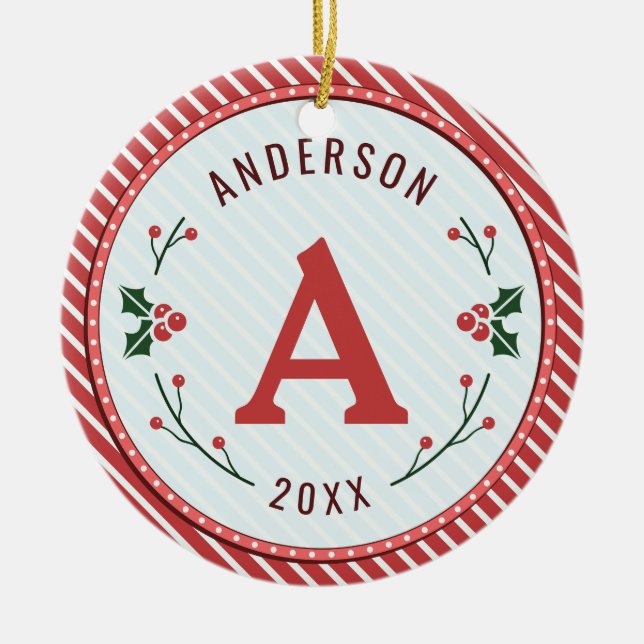 Weihnachts-Marquee-Keramik Keramikornament (Vorne)