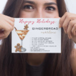Weihnachts Martini Cocktail Rezept Gingerbrei Postkarte<br><div class="desc">Dieses Design kann in dem Bereich personalisiert werden, der durch das Ändern des Fotos und/oder Textes zur Verfügung gestellt wird. Sie können auch angepasst werden, indem Sie auf Vorlage personalisieren klicken und dann auf die Schaltfläche klicken, um weitere Optionen anzupassen, um die Hintergrundfarbe zu löschen oder zu ändern, Text hinzuzufügen,...</div>