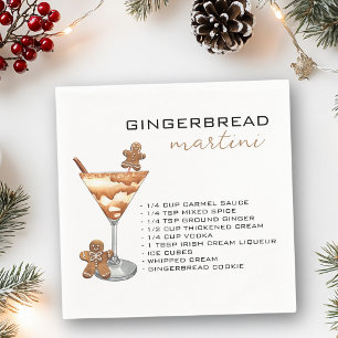 Weihnachts Martini Cocktail Rezept Gingerbrei Serviette