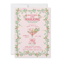 Weihnachts-Martinis und Mahjong-Party