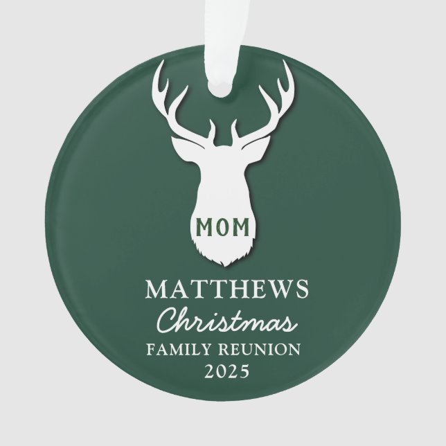 Weihnachts-Matching Family Wiedersehen Mama Custom Ornament (Vorderseite)