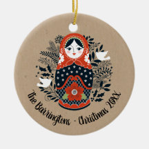 Weihnachts-Matryoshka-Ornament