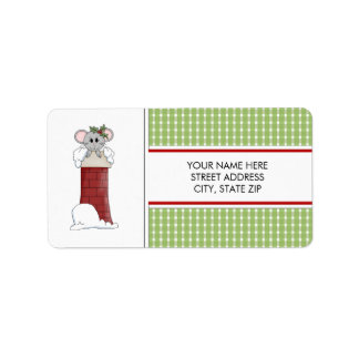 Weihnachts-Maus-Adresse Mailing-Labels Adressaufkleber