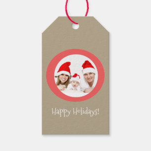 Weihnachts-Medallion Custom Foto & Gruß Geschenkanhänger