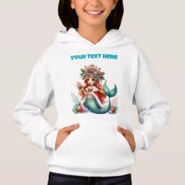 Weihnachts-Meerjungfrau-Hoodie - bearbeitbarer Tex Hoodie