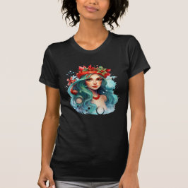 Weihnachts-Meerjungfrau-T - Shirt: Wellen in diese T-Shirt