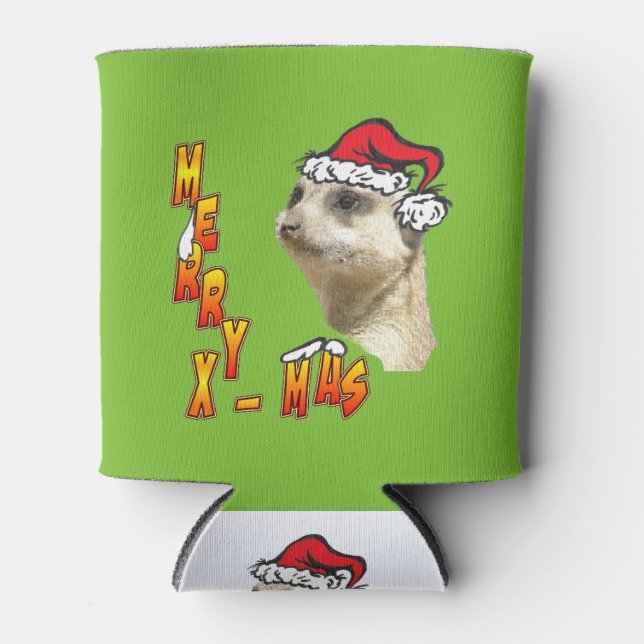 Weihnachts Meerkat individuell anpassbare Can Cool Dosenkühler (Vorderseite)