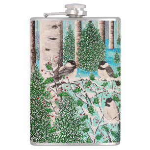 Weihnachts-Meisen-Geplauder-Wasserflasche Flachmann