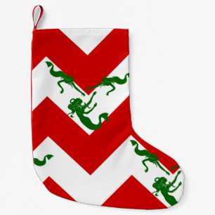 Weihnachts-Mermaid Zickzack Kleiner Weihnachtsstrumpf