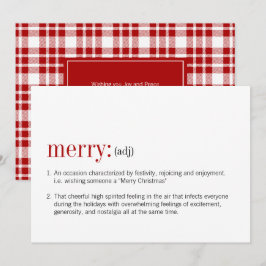 Weihnachts-Merry-Definition Feiertagskarte