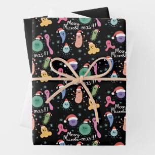 Weihnachts-Mikrobiologie-Lehrer Mikrobe Geschenkpapier Set