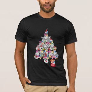 Weihnachts-Minaturschnauzer-Hund-Welpe-Hübsch-T-Sh T-Shirt