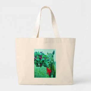 Weihnachts-Mistletoe Aquamarin Jumbo Stoffbeutel