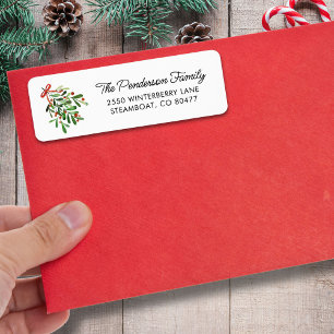 Weihnachts-Mistletoe Berries Custom Text