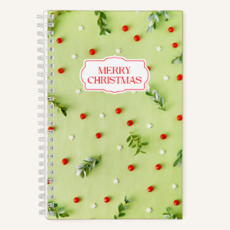 Weihnachts-Mistletoe Spiral Notebook Notizbuch