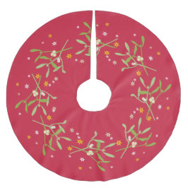 Weihnachts-Mistleton Rot-Grün-Weihnachtsbaumrock Polyester Weihnachtsbaumdecke