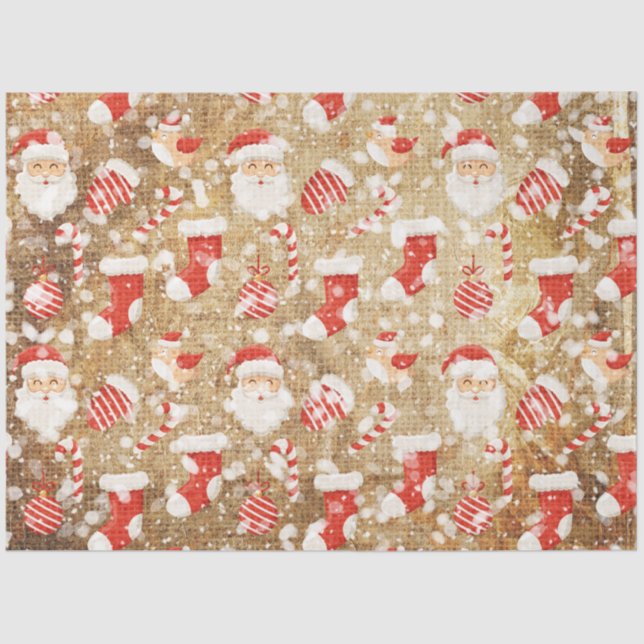 Weihnachts-Mix-Serie Design 6 Seidenpapier (Vorderseite)