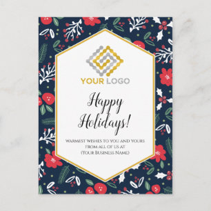 Weihnachts-Mod-Blume Logo-Visitenkarte Postkarte