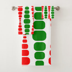 Weihnachts-Moderne Rechtecke Badhandtuch Set