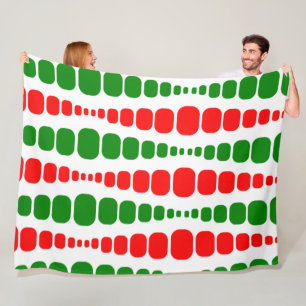 Weihnachts-Moderne Rechtecke Fleecedecke