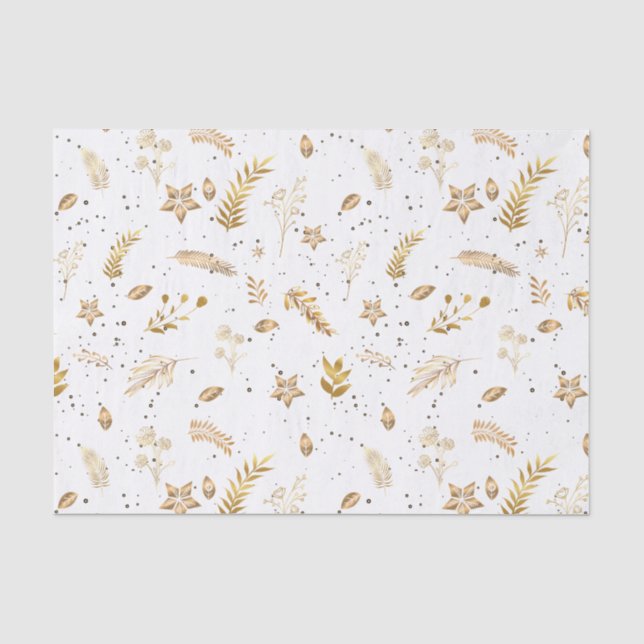 Weihnachts-Moderner Goldbogen Seidenpapier (Vorderseite)