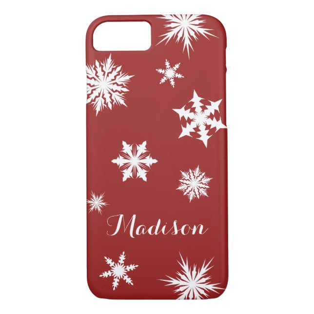 Weihnachts Monogram iPhone 7 Fall Case-Mate iPhone Hülle (Rückseite)