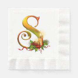 Weihnachts Monogramm Erste S Paper Napkin Serviette