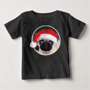 Weihnachts-Mops - Baby Fine Jersey T - Shirt