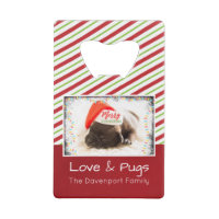 Weihnachts-Mops in Weihnachtsmannmütze mit Weihnac