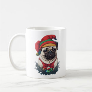 Weihnachts-Mops Kaffeetasse