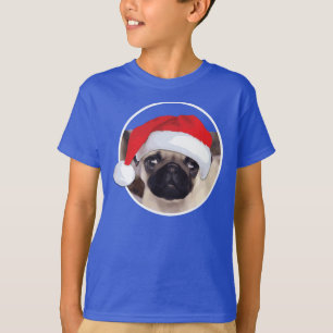 Weihnachts-Mops - Kids' Basic Hanes T - Shirt