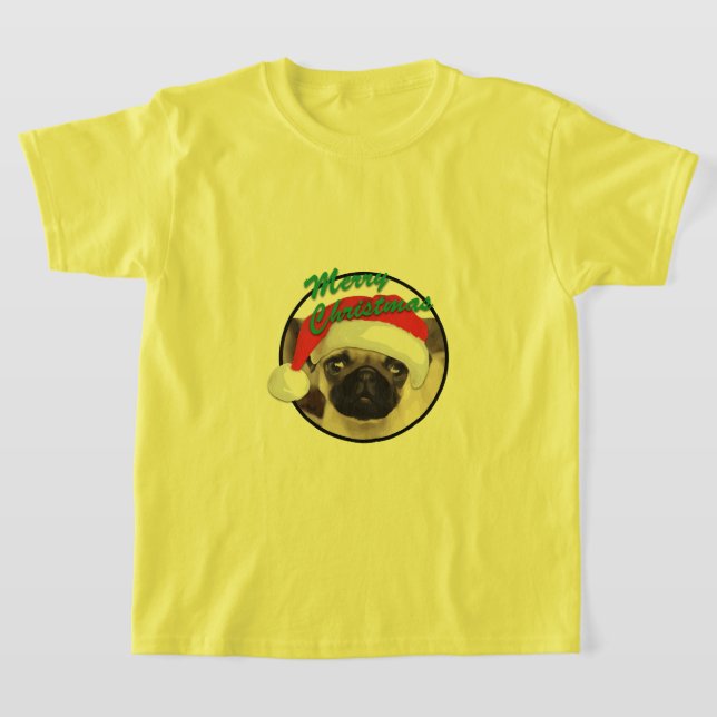 Weihnachts-Mops - Kids' Basic T - Shirt (Ablage )