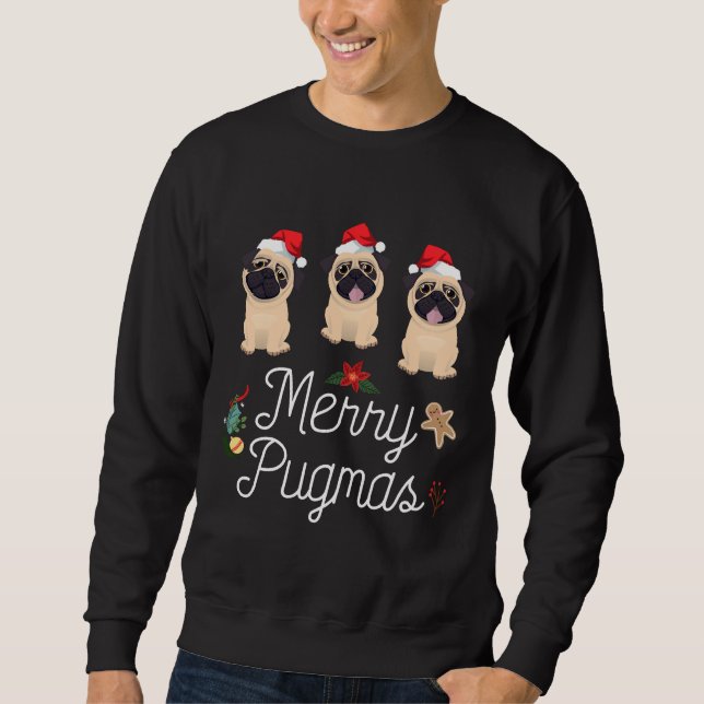 Weihnachts-Mops Merry Pugmas Essential T - Shirt 1 (Vorderseite)