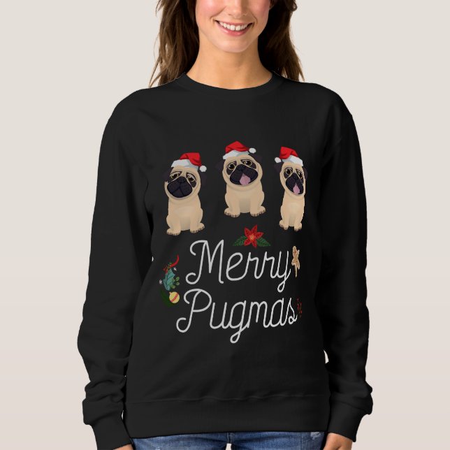 Weihnachts-Mops Merry Pugmas Essential T - Shirt 1 (Vorderseite)