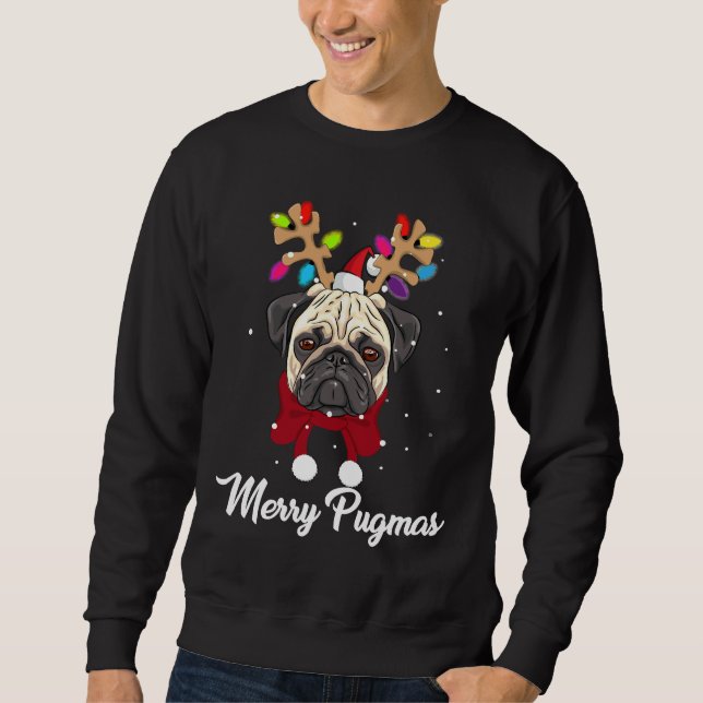 Weihnachts-Mops - Mops Dog Christmas Tree Classic  Sweatshirt (Vorderseite)