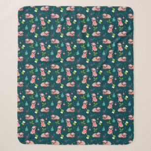 Weihnachts-Mops Sherpadecke