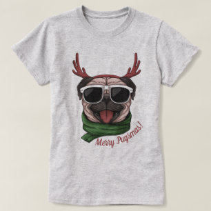 Weihnachts-Mops T-Shirt