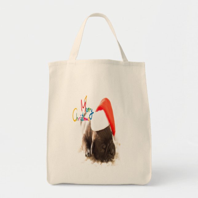 Weihnachts-Mops-Tasche Tragetasche (Vorne)