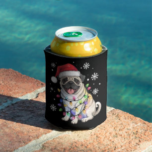 Weihnachts-Mops Weihnachten Weihnachten Weihnachte Dosenkühler