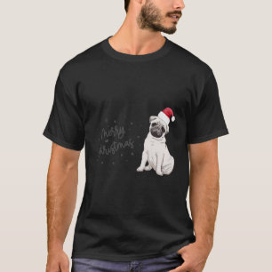 Weihnachts-Mops Weihnachtsmannmütze Downer Mama Fu T-Shirt