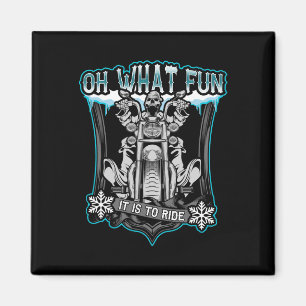 Weihnachts-Motorrad-Totenkopf-Weihnachtsmann Oh Wa Magnet