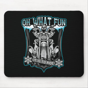 Weihnachts-Motorrad-Totenkopf-Weihnachtsmann Oh Wa Mousepad