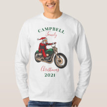 Weihnachts-Motorradfahrerfamilie Matching Personal