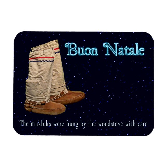 Weihnachts Mukluks Magnet (Horizontal)