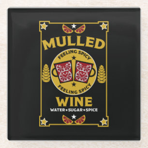 Weihnachts-Mulled Roter Wein Glasuntersetzer