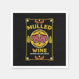 Weihnachts-Mulled Roter Wein Serviette
