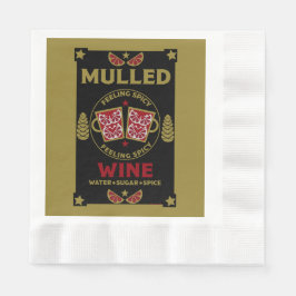 Weihnachts-Mulled Roter Wein Serviette